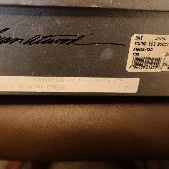 $880 Brian Atwood Angie 120 stiletto boots brown leather Made in Italy size 37 - Picture 15 of 16